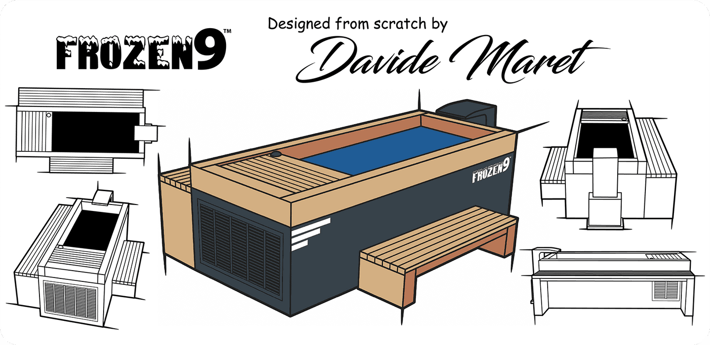 Medical Sauna - Frozen 9™ Cold Plunge | Commercial: Heavy Duty + Accessories Kit +  Essential Oil Infuser & Steam Generator