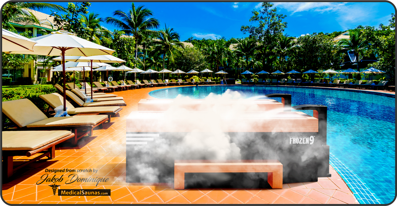 Medical Sauna - Frozen 9™ Cold Plunge | Commercial: Heavy Duty + Accessories Kit +  Essential Oil Infuser & Steam Generator
