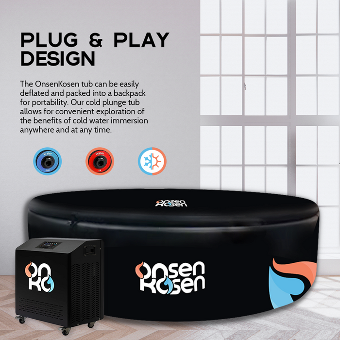 OnsenKosen - Yunokawa 8 to 12 Person Group Therapy Tub with Pro 2HP Dual Chiller/Heater |  OK2-IR400
