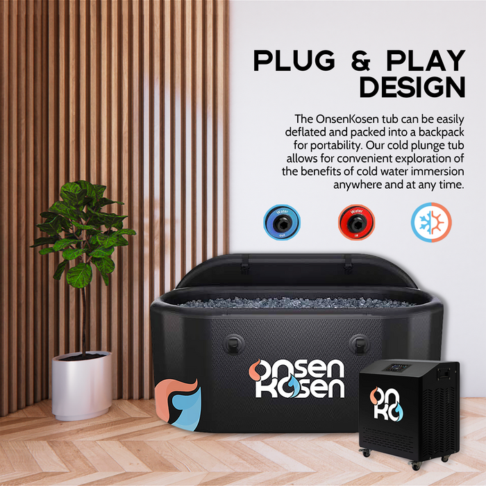OnsenKosen -  Dogo 1 Person Therapy Tub with Pro 2HP Dual Chiller/Heater | OK2-IT100