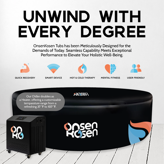 OnsenKosen - Yunokawa 8 to 12 Person Group Therapy Tub with Pro 2HP Dual Chiller/Heater |  OK2-IR400