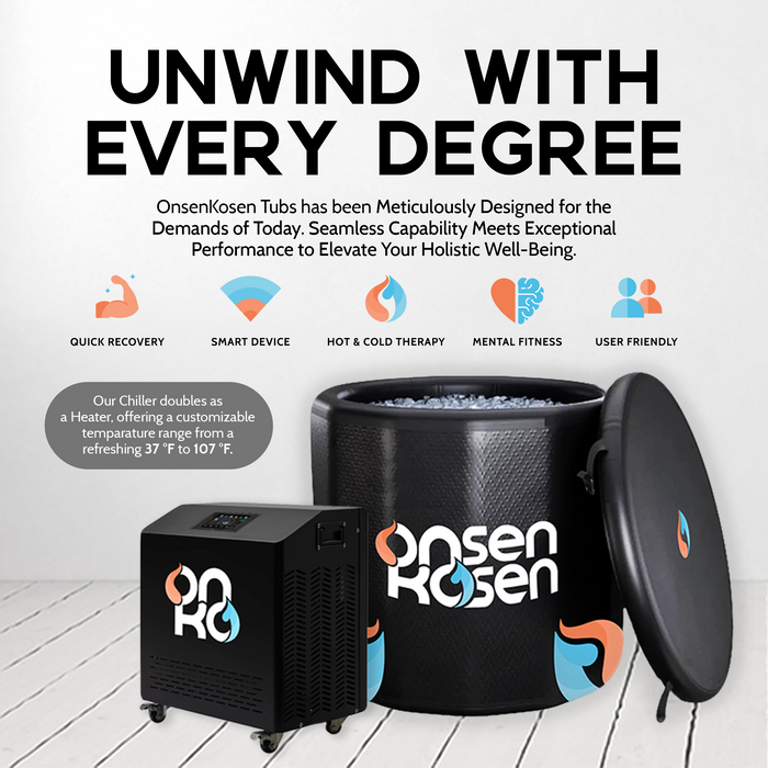 OnsenKosen - Atami 1 Person Therapy Tub with Pro 2HP Dual Chiller/Heater   |   OK1-IR100