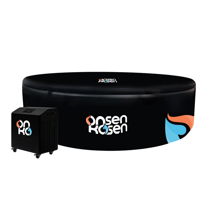 OnsenKosen - Yunokawa 8 to 12 Person Group Therapy Tub with Pro 2HP Dual Chiller/Heater |  OK2-IR400