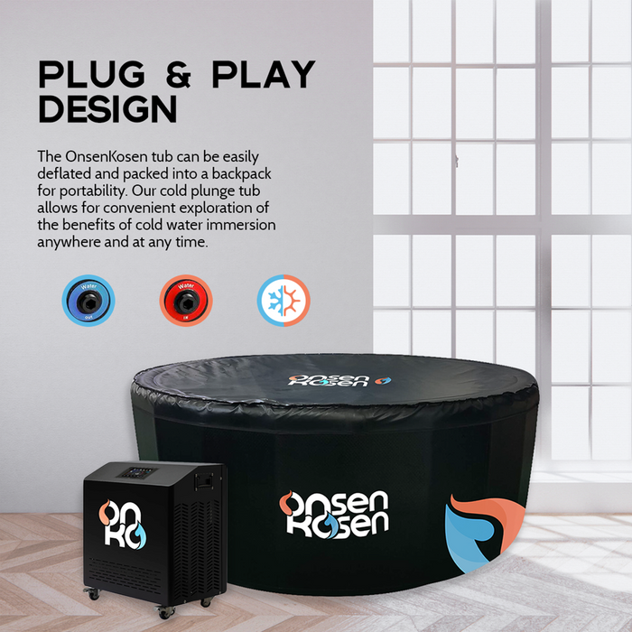 OnsenKosen-  Beppu 4 to 6 Person Group Therapy Tub with Pro 2HP Dual Chiller/Heater | OK2-IR200